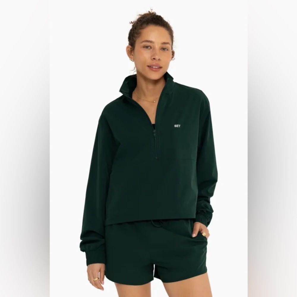 Set Active Nylon Quarter Zip size small